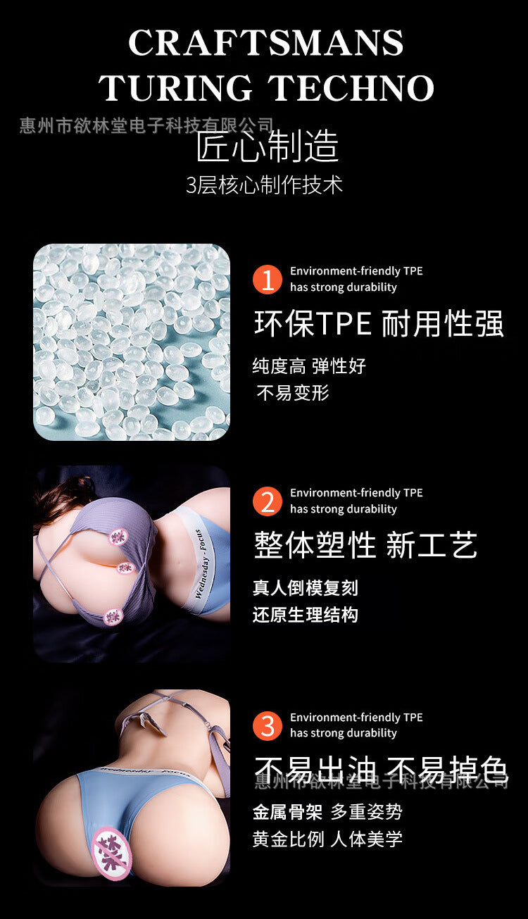 12Round Hip Half-Body Silicone Doll Airplane Cup Male Adult Sex Toy Big Butt Mold Masturbator
